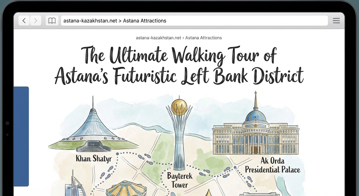 The Ultimate Walking Tour of Astana's Futuristic Left Bank District - Illustration 2