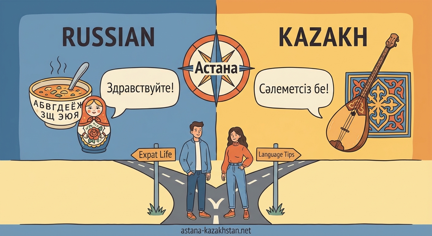 Should You Learn Russian or Kazakh? Language Tips for Expats in Astana - Illustration 2