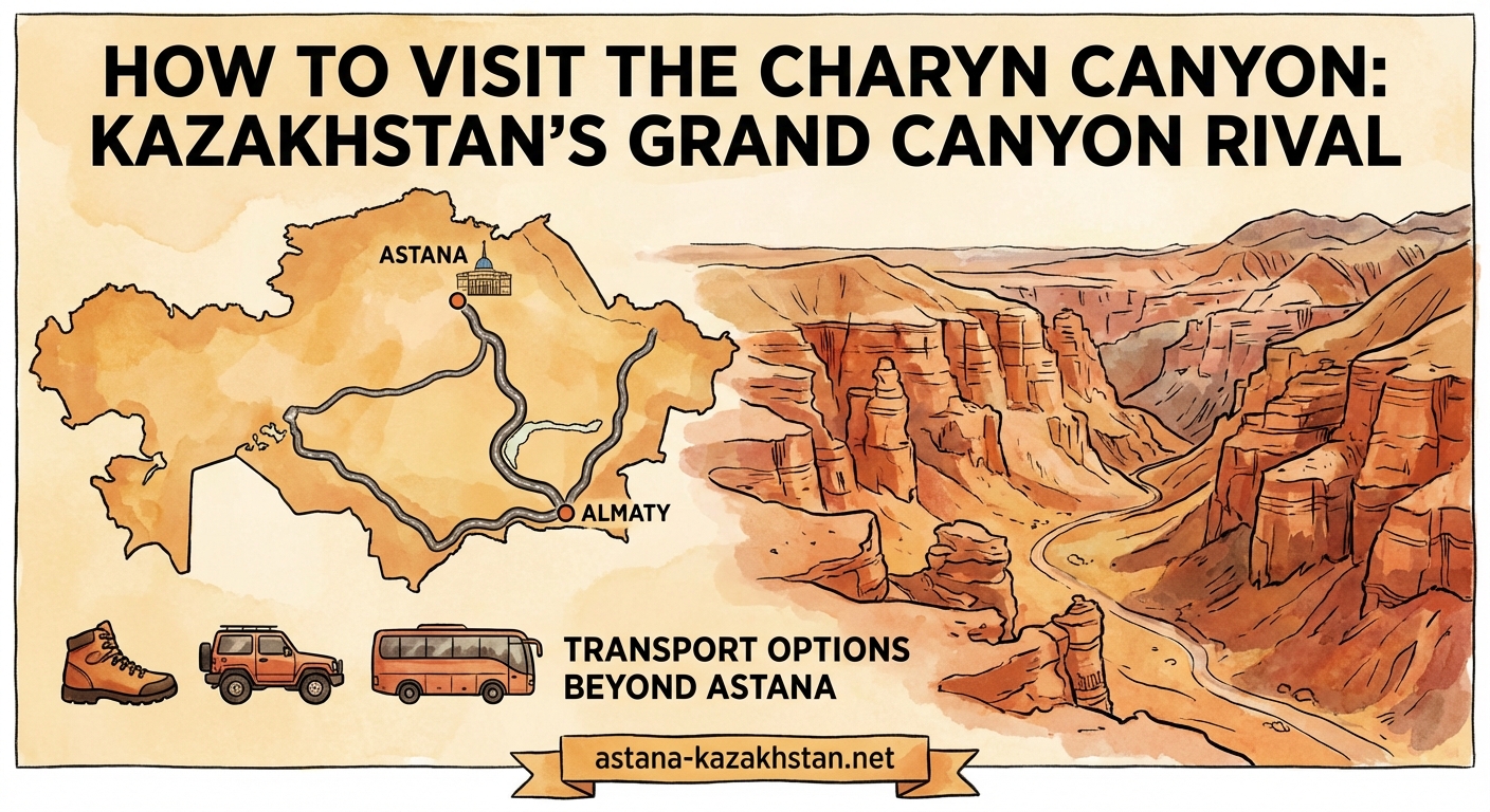 How to Visit the Charyn Canyon: Kazakhstan's Grand Canyon Rival - Illustration 2