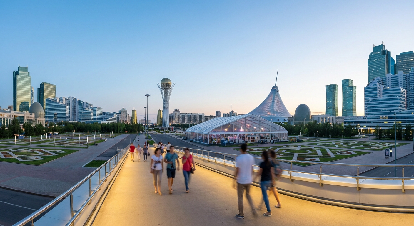 The Ultimate Walking Tour of Astana's Futuristic Left Bank District