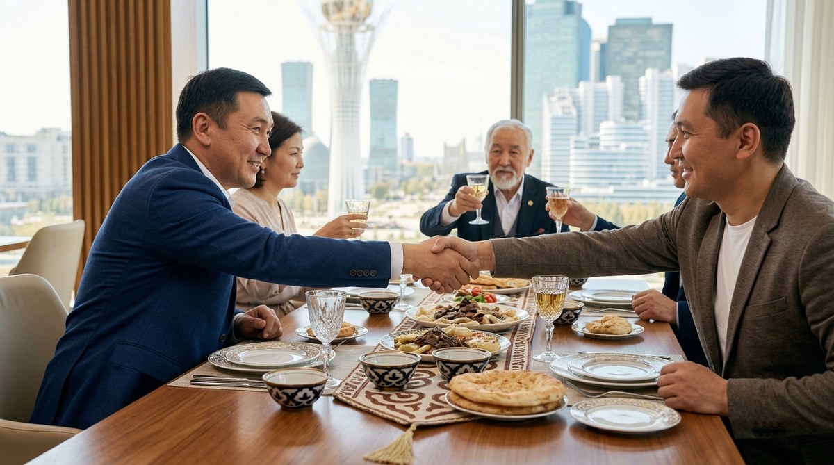 What Kazakh Handshakes, Toasts, and Table Seating Reveal About Local Etiquette